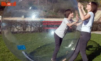 giant zorb ball rolling downhill 2022